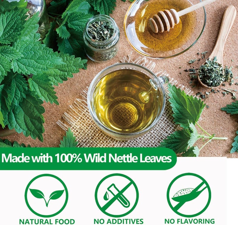 ULTHMOK Premium 100 Stinging Nettle Leaf Tea Bags - 100% Wild Nettle Leaves, Caffeine Free - Image 4